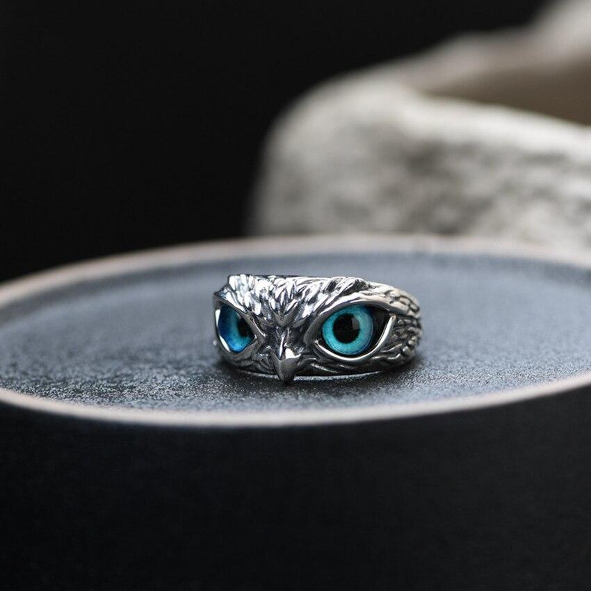 Nhẫn "Owl of Fortune" bằng bạc và opal bằng bạc và opal