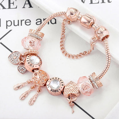 Vòng tay "Dream Catcher" làm bằng bạc 925 kèm charm