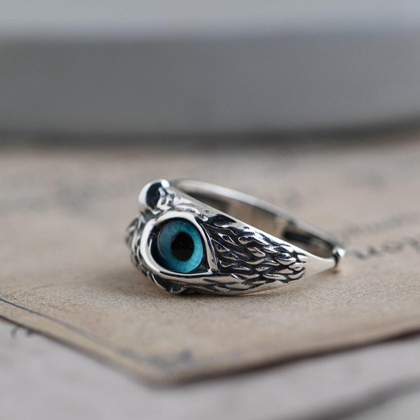 Nhẫn "Owl of Fortune" bằng bạc và opal bằng bạc và opal