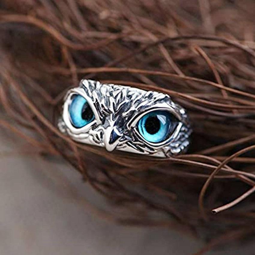 Nhẫn "Owl of Fortune" bằng bạc và opal bằng bạc và opal