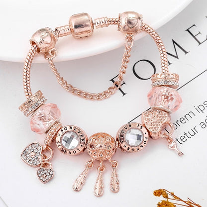 Vòng tay "Dream Catcher" làm bằng bạc 925 kèm charm