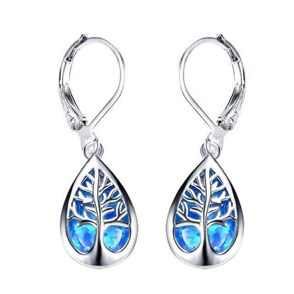 Bông tai "Cây sự sống" làm từ đá opal và bạc